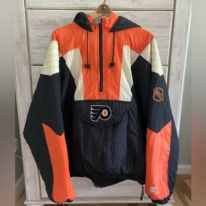 Vintage 90s Philadelphia Flyers 1/4 Zip STARTER Jacket